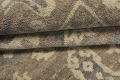 6x9 Taupe, Slate, Beige Color Hand Knotted Oushak Wool Traditional Oriental Rug
