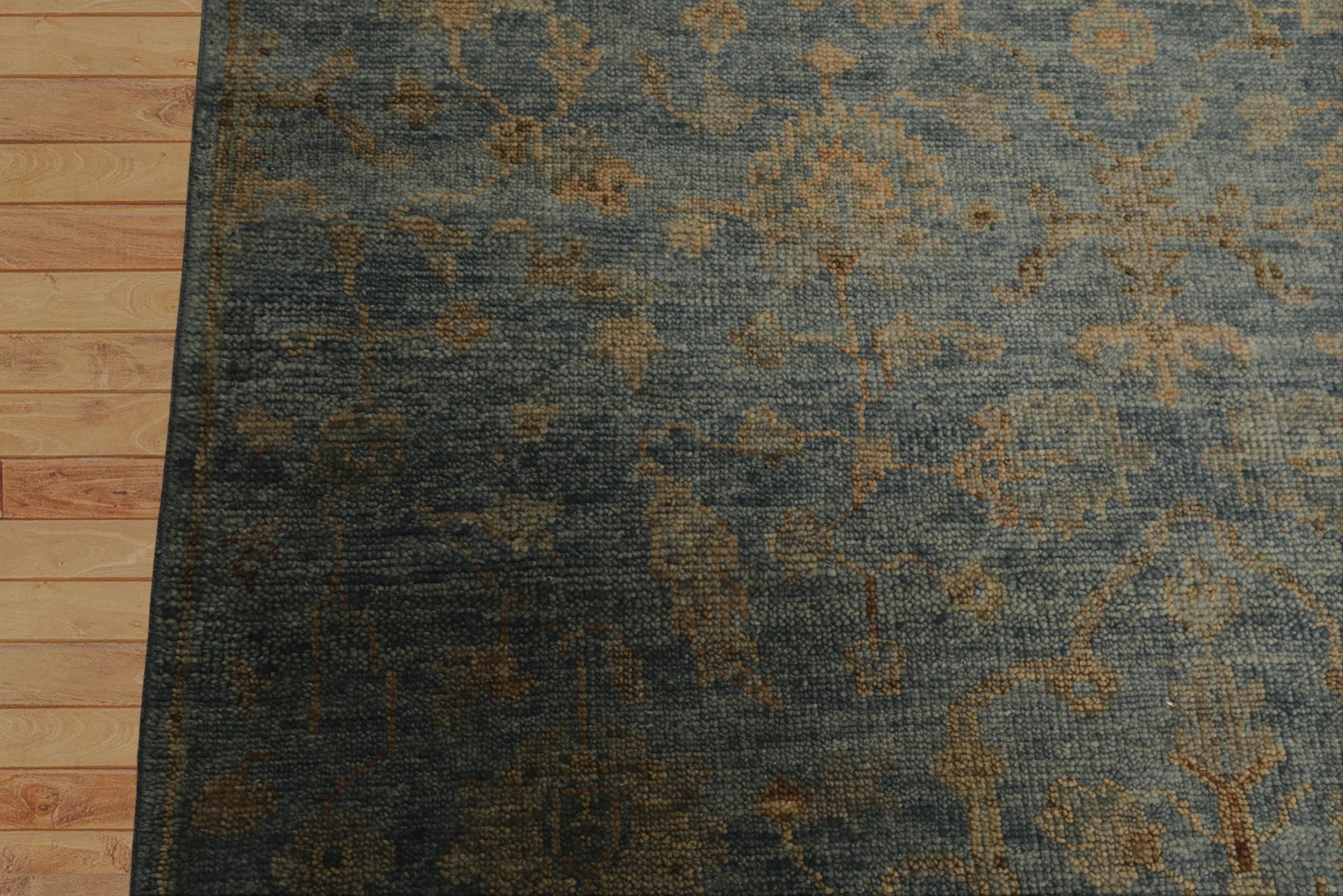 6x9 Aqua, Beige, Tan Color Hand Knotted Oushak Wool Traditional Oriental Rug
