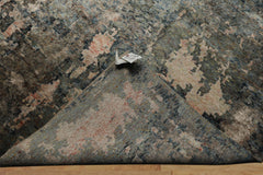 6x9 Beige, Teal, Rose Color Hand Knotted Sherpa Wool & Bamboo Silk Modern Oriental Rug