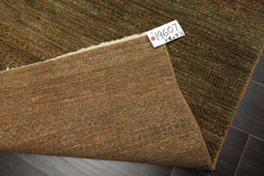 4x6 Green, Brown, Gold Color Hand Knotted Tibetan Wool Modern & Contemporary Oriental Rug