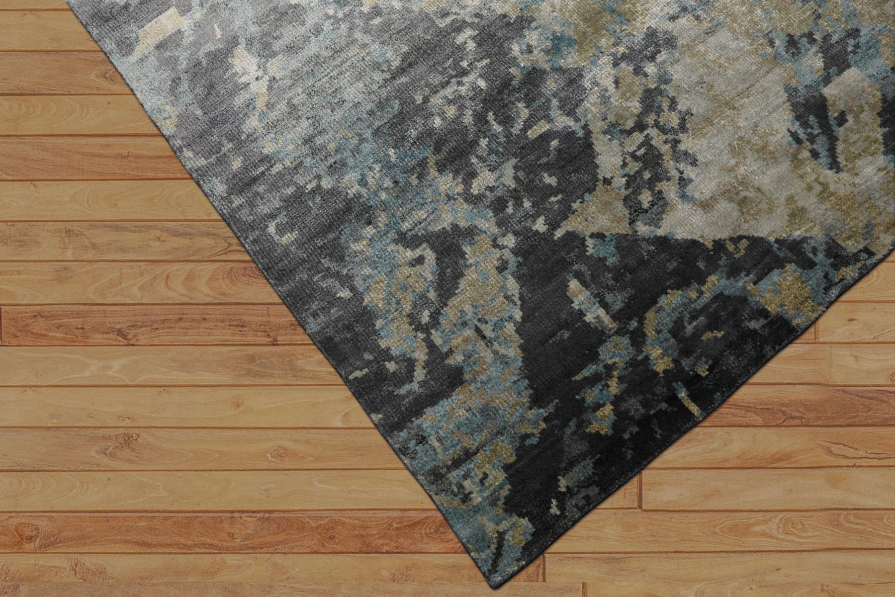 6x9 Beige, Gray, Brown Color Hand Loomed Sherpa Bamboo Silk Modern Oriental Rug