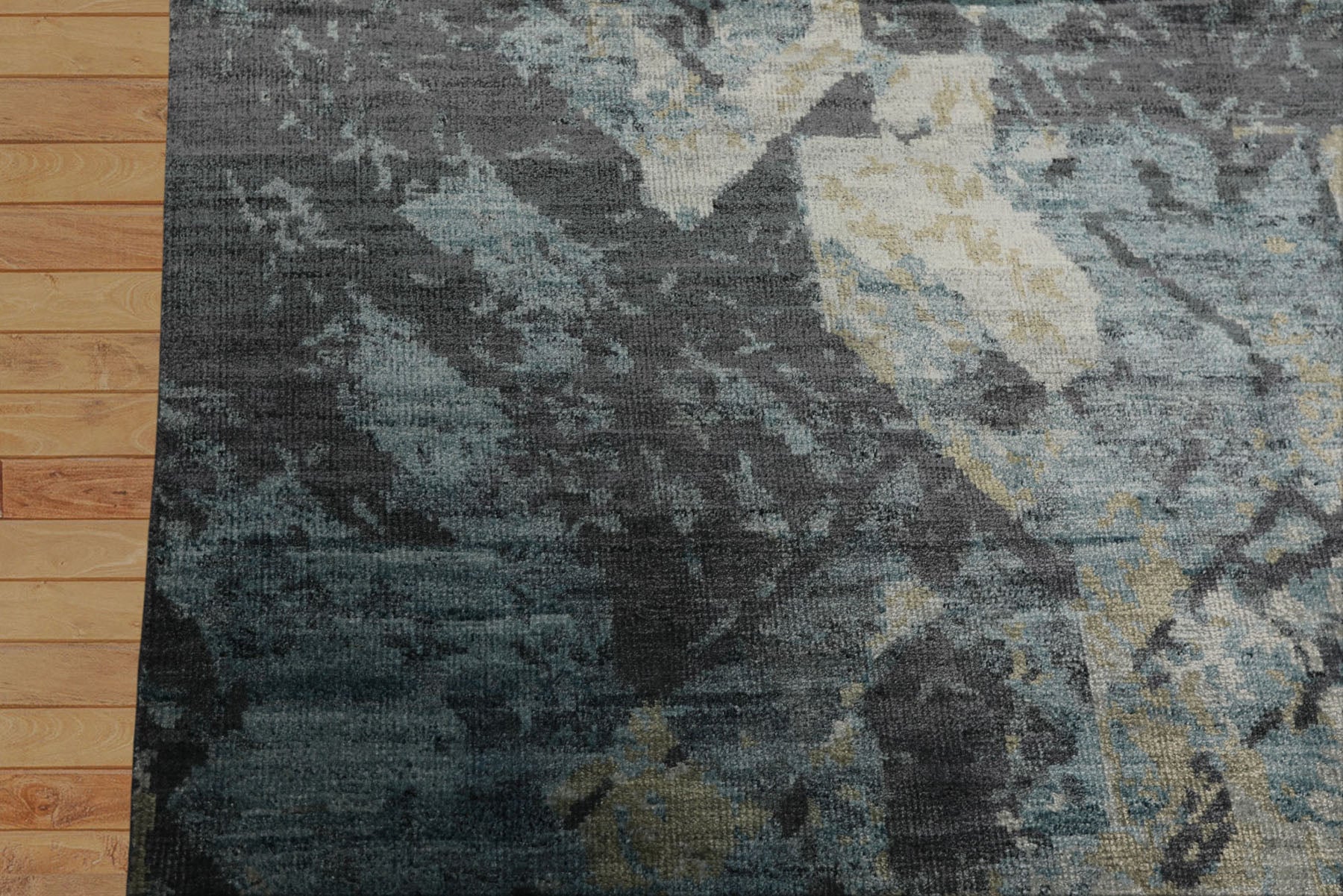 6x9 Beige, Gray, Brown Color Hand Loomed Sherpa Bamboo Silk Modern Oriental Rug