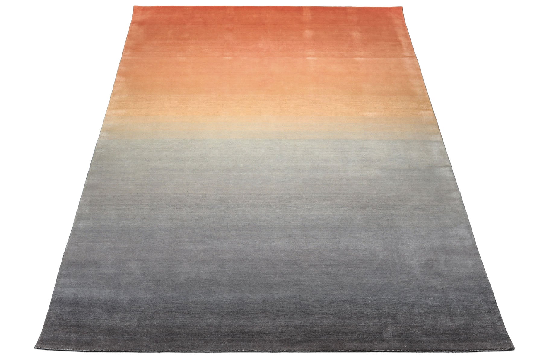 Multi Size Gray Peach Blush Color Hand Loomed Ombre Wool Modern & Contemporary Oriental Rug