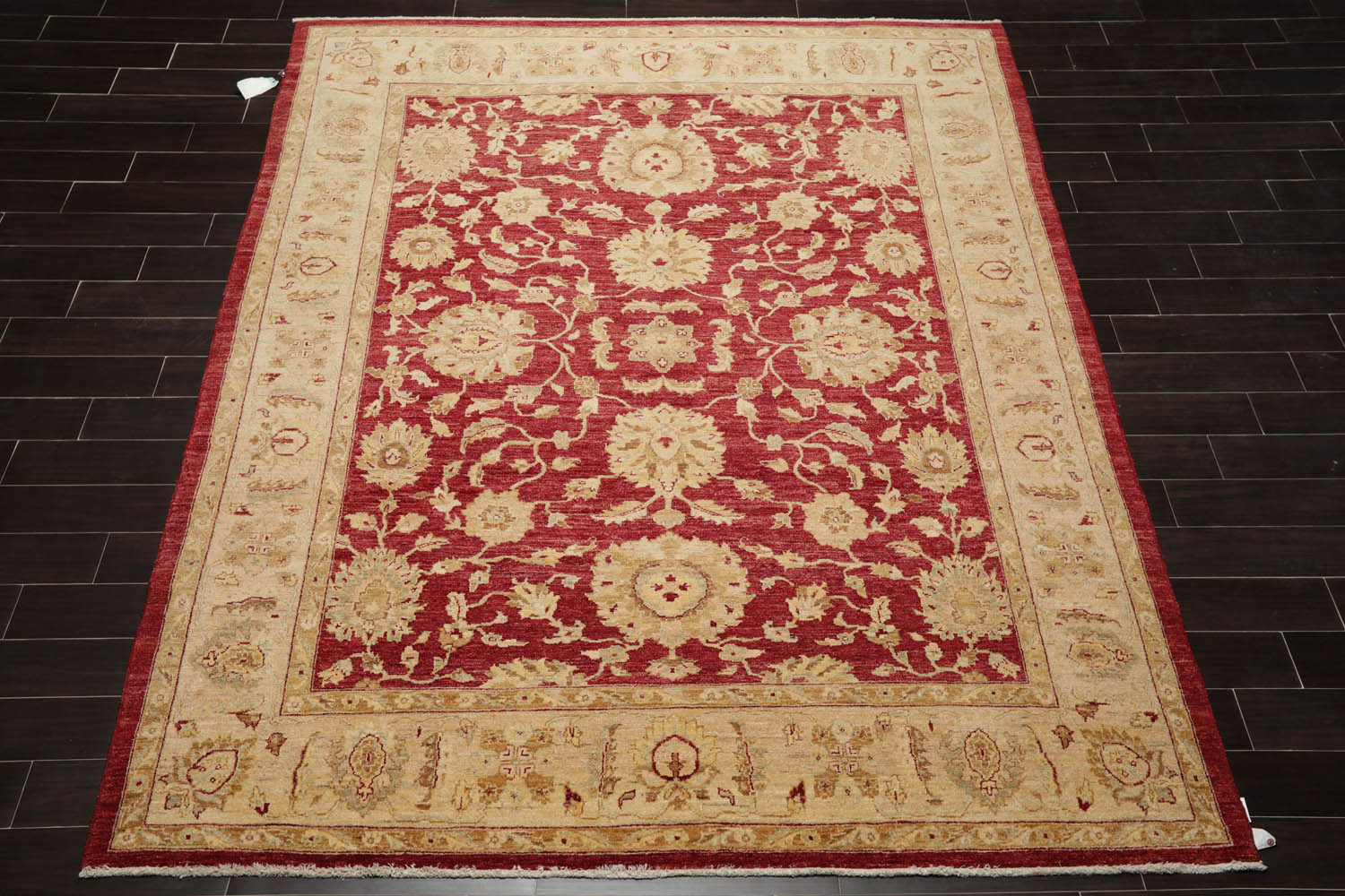 8x10 Rusty Red, Camel, Gold Color Hand Knotted All-Over 100% Wool Traditional Oriental Rug