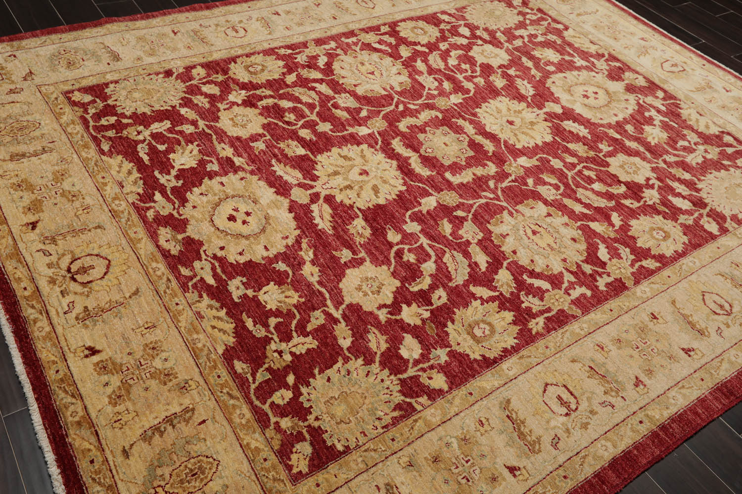8x10 Rusty Red, Camel, Gold Color Hand Knotted All-Over 100% Wool Traditional Oriental Rug