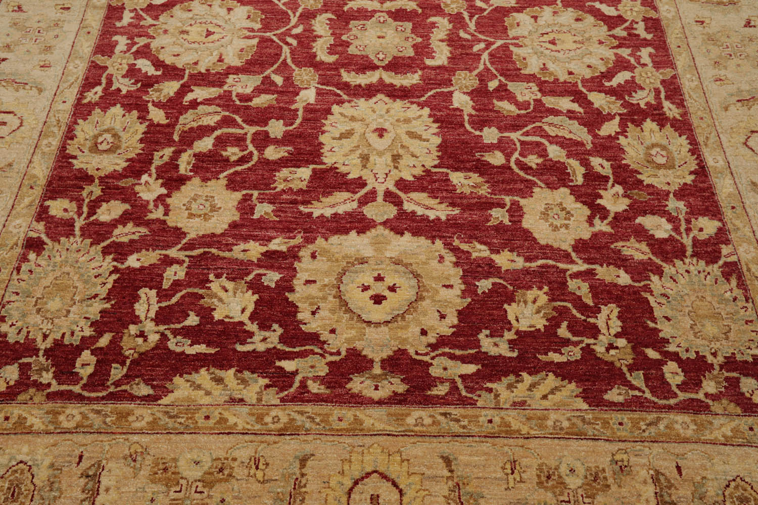 8x10 Rusty Red, Camel, Gold Color Hand Knotted All-Over 100% Wool Traditional Oriental Rug