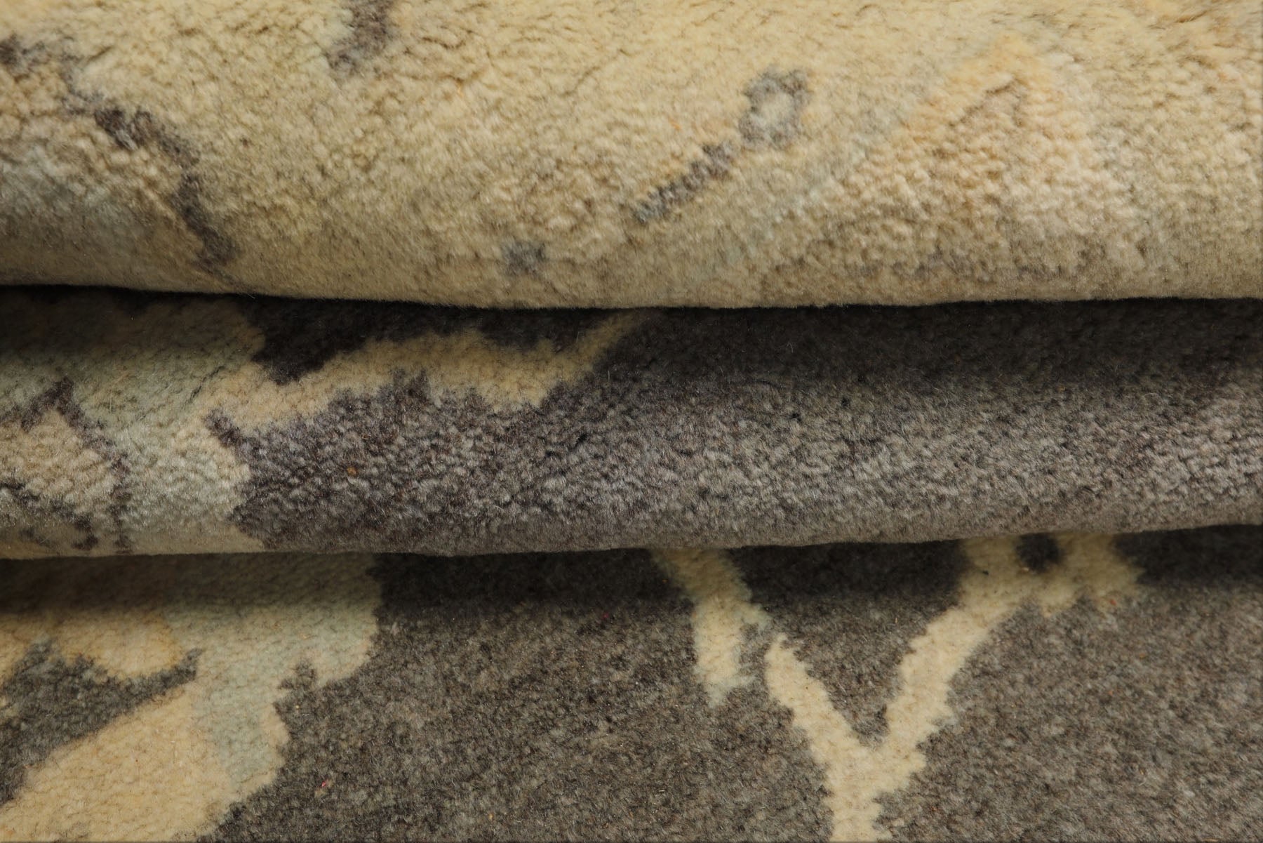6x9 Taupe, Ivory, Gray Color Hand Knotted Oushak Wool Traditional Oriental Rug