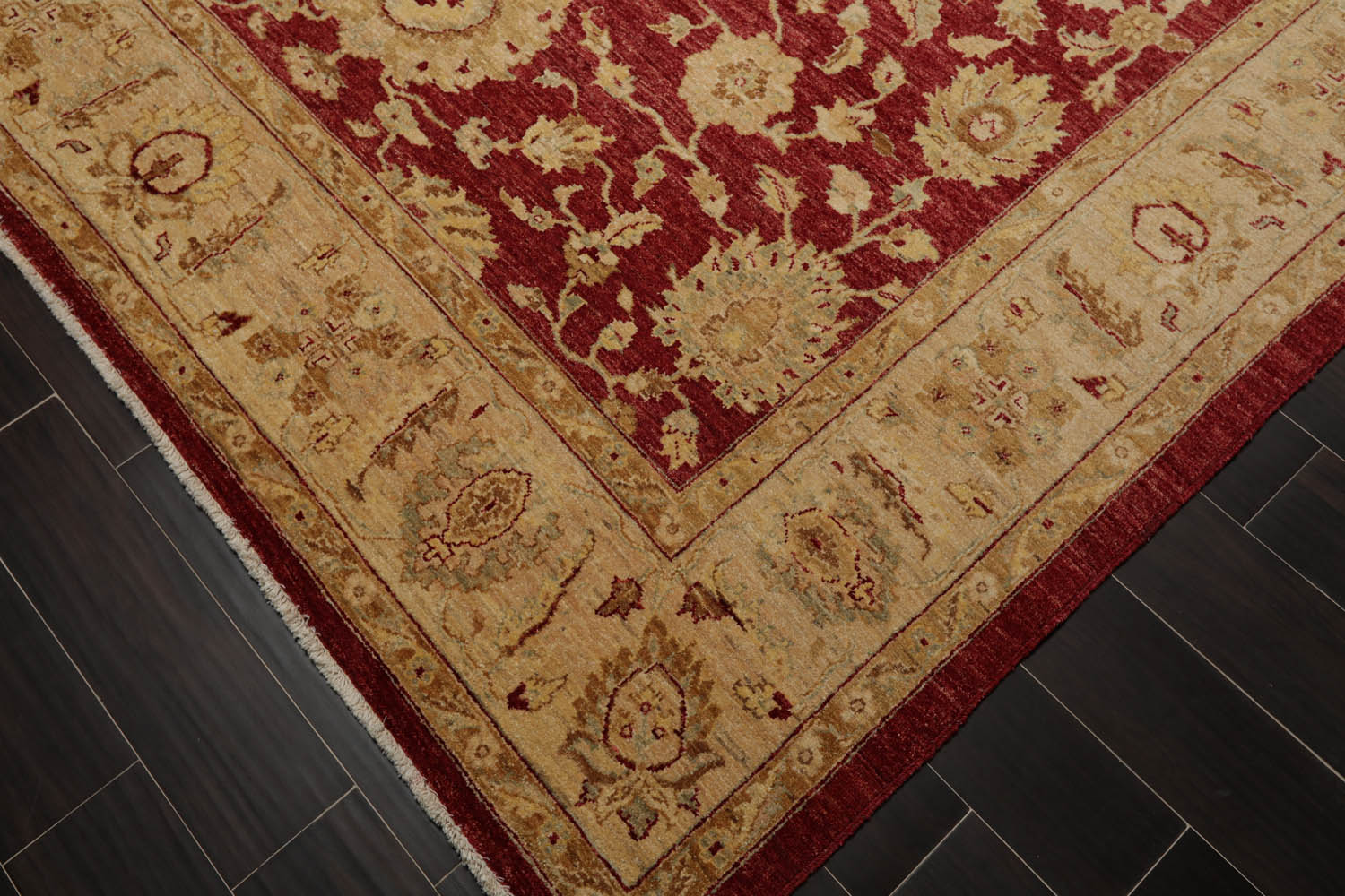 8x10 Rusty Red, Camel, Gold Color Hand Knotted All-Over 100% Wool Traditional Oriental Rug