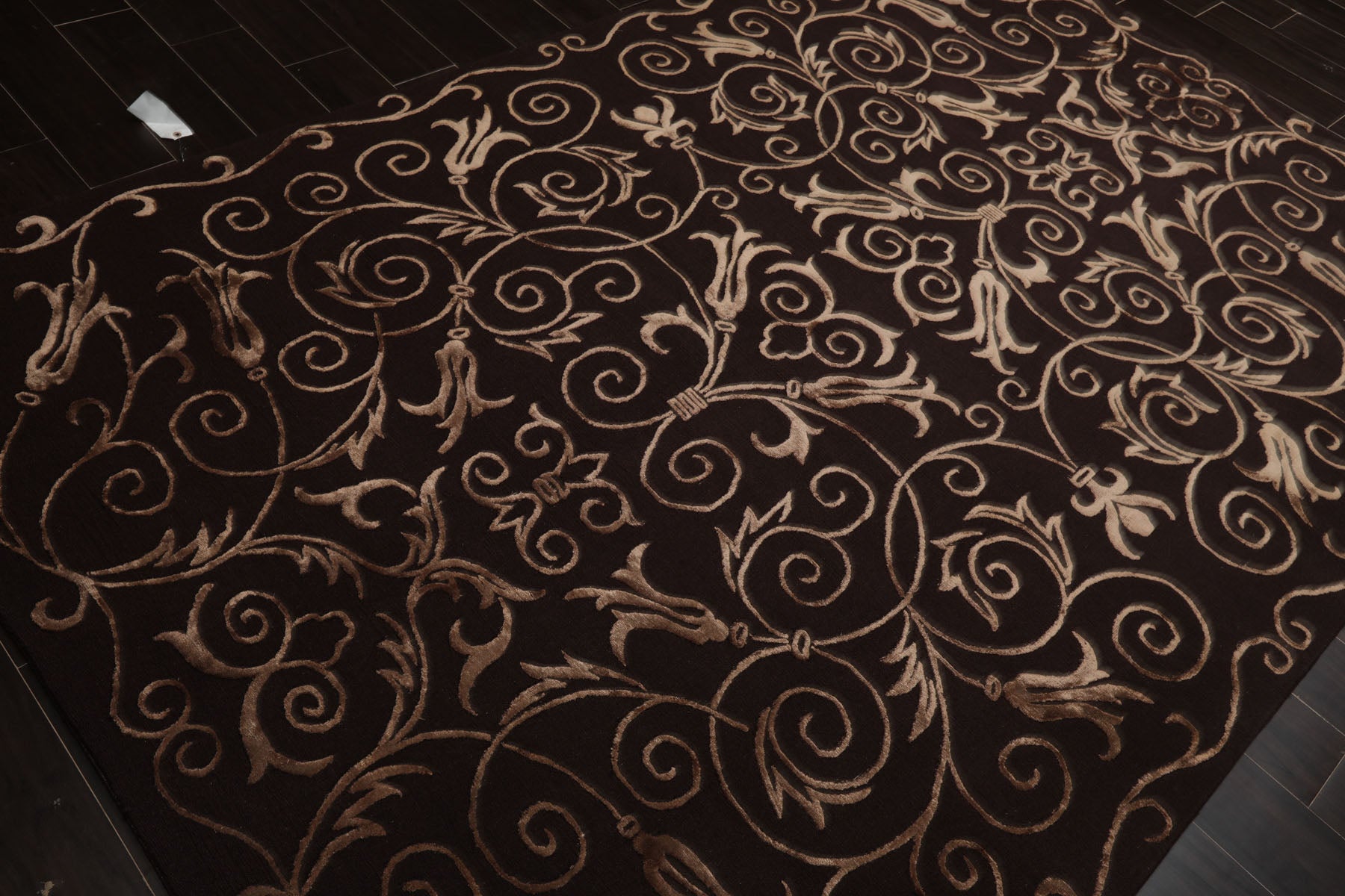 6x9 Chocolate, Tan, Color Hand Knotted Tibetan New Zealand Wool Transitional Oriental Rug