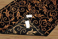 3x5 Black, Gold, Color Hand Knotted Tibetan Wool & Silk Transitional Oriental Rug