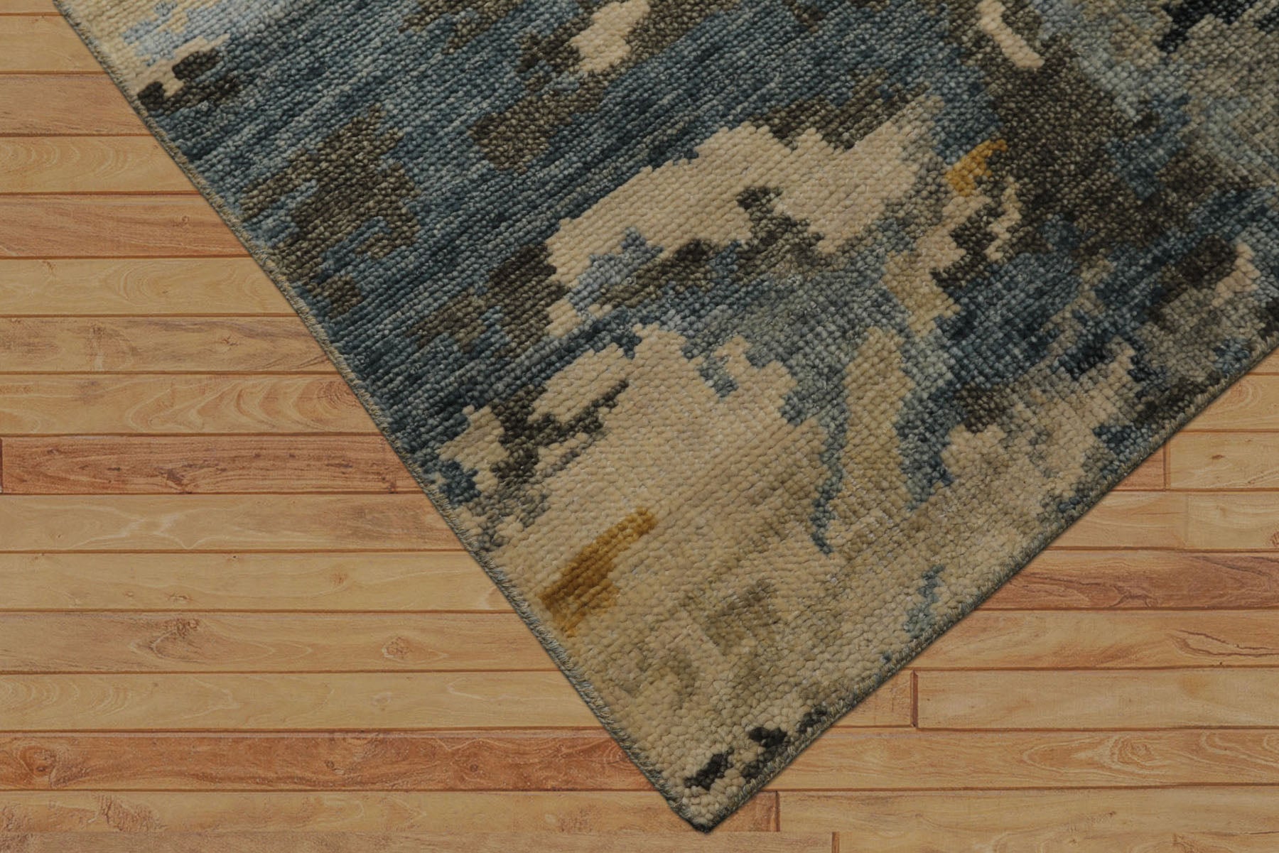 6x9 Beige, Gray, Gold Color Hand Knotted Oushak Wool Modern Oriental Rug