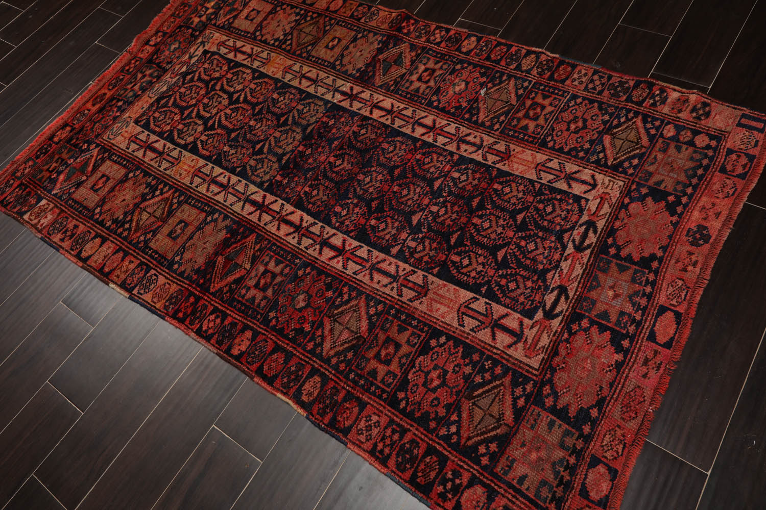 4x6 Melayaar, Coral, Rose Color Hand Knotted All-Over 100% Wool Traditional Oriental Rug