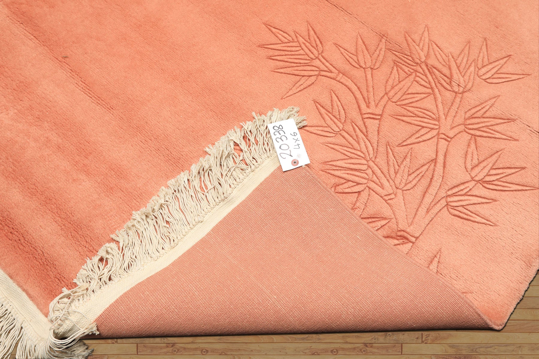 4x6 Blush, , Color Hand Knotted Solid Wool Modern & Contemporary Oriental Rug