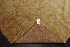 6x8 Mint, Gold, Taupe Color Hand Knotted Oushak Wool Traditional Oriental Rug