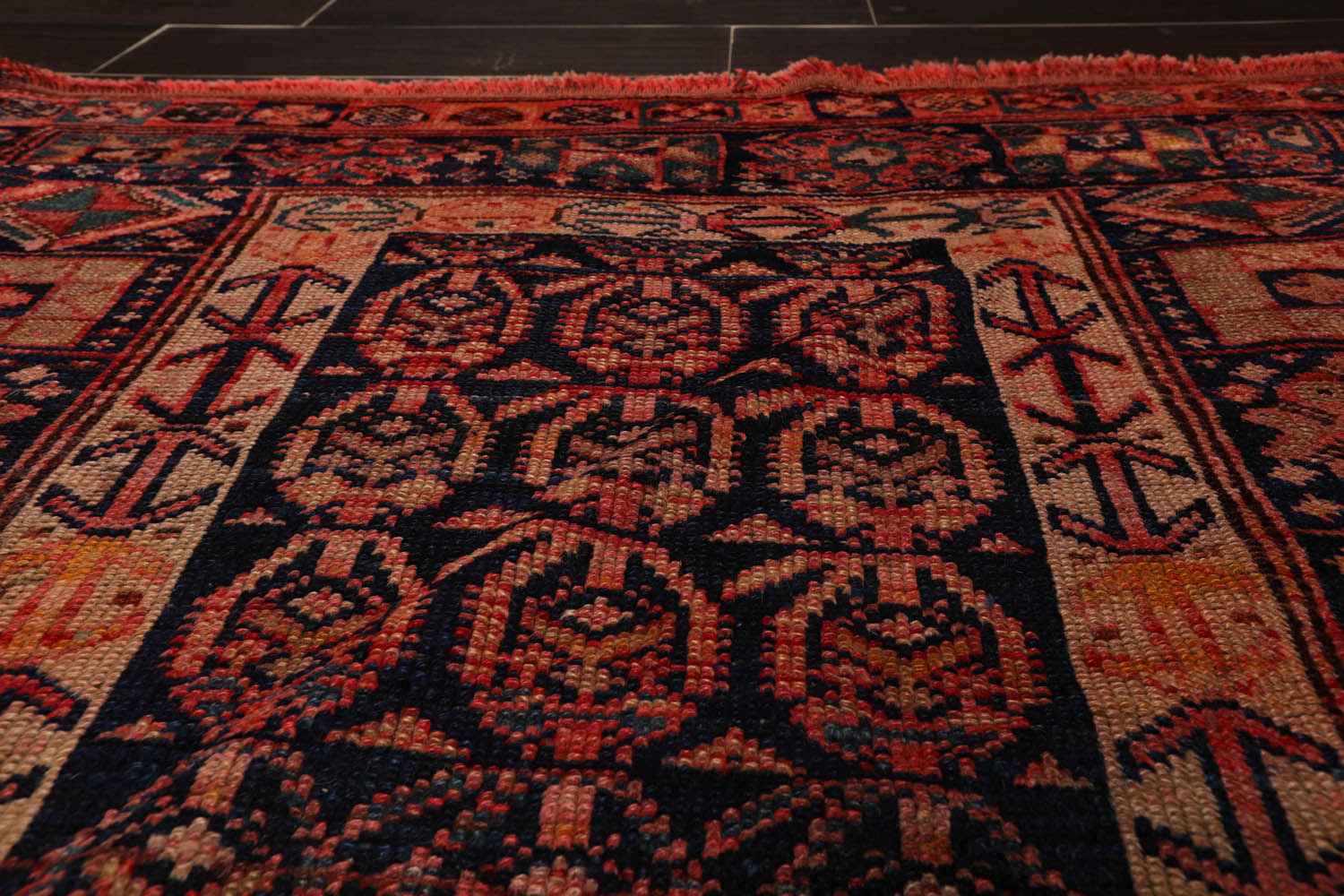 4x6 Melayaar, Coral, Rose Color Hand Knotted All-Over 100% Wool Traditional Oriental Rug