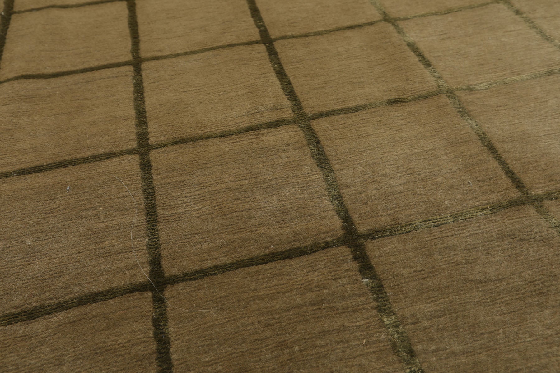 4x6 Moss, Green, Color Hand Knotted Tibetan Wool & Silk Transitional Oriental Rug