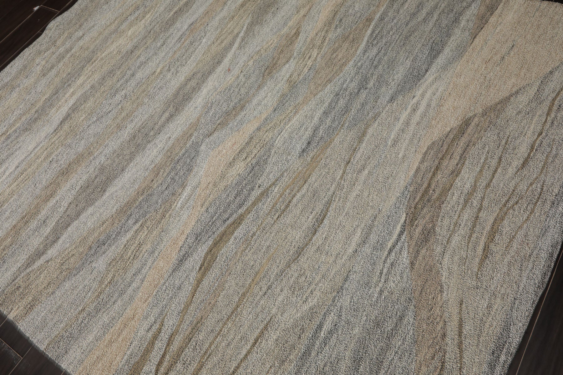 5x7 White, Beige, Gray Color Hand Woven  Fabric & PET yarn Modern Oriental Rug