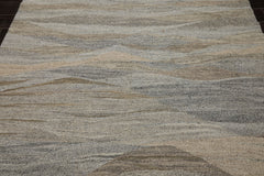 5x7 White, Beige, Gray Color Hand Woven  Fabric & PET yarn Modern Oriental Rug