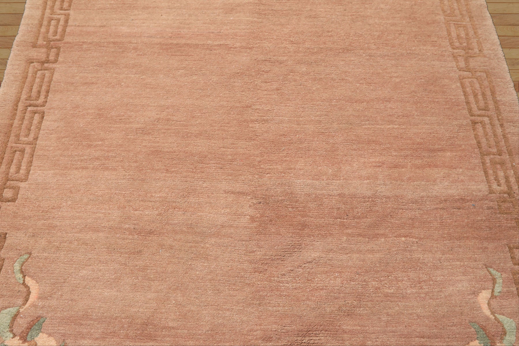 4x6 Taupe, Brown, Mint Color Hand Knotted Tibetan Wool Traditional Oriental Rug