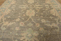 3x5 Gray, Aqua, Moss Color Hand Knotted Peshawar Wool Traditional Oriental Rug