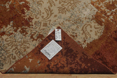 6x9 Brown, Rust, Gray Color Hand Knotted Sherpa Wool & Bamboo Silk Modern Oriental Rug