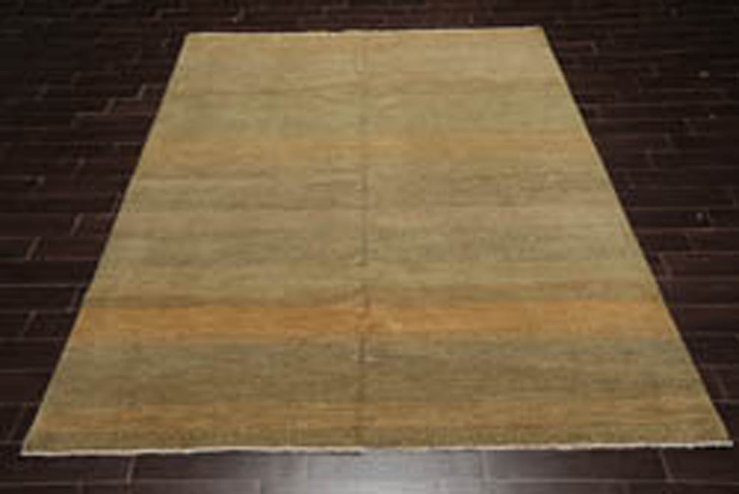 8x10 Moss, Gray, Beige Color Hand Knotted All-Over 100% Wool Modern Oriental Rug