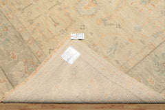 8'6x11'6 Faded Mint, Beige, Peach Color Hand Knotted Oushak Wool Arts & Crafts Oriental Rug
