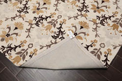 8x10 Beige, Brown, Chocolate Color Hand Knotted Floral 100% Polypropylene Transitional Oriental Rug