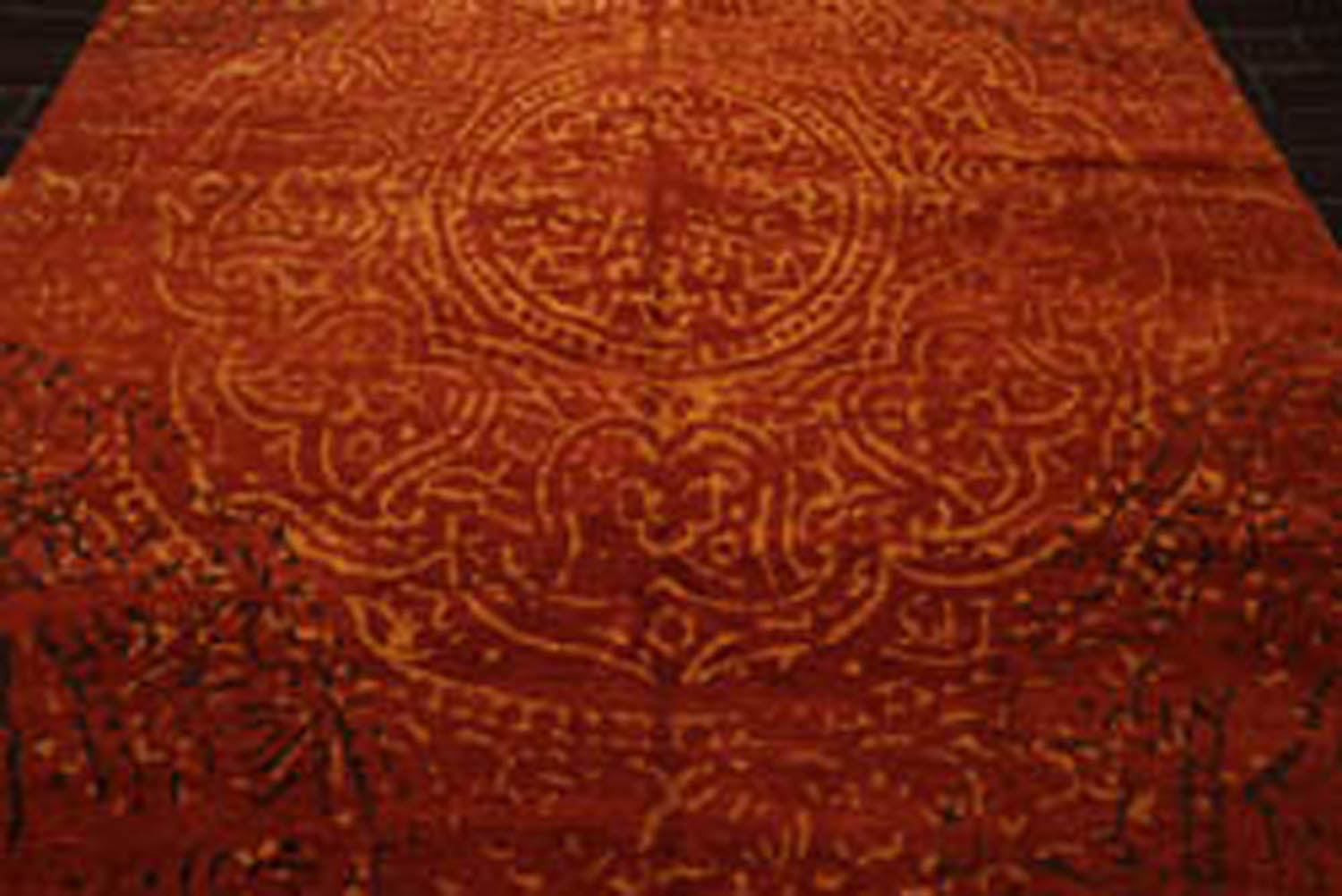 8x10 Terracotta, Gold, Color Hand Knotted All-Over 100% Wool Modern Oriental Rug