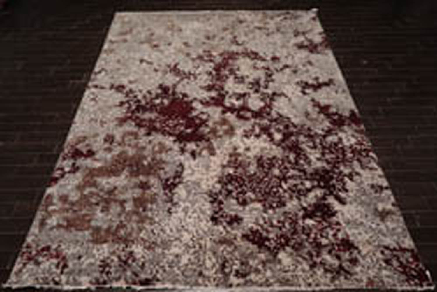 10x14 Brown, Beige, Wine Color Hand Knotted All-Over 100% Wool Modern Oriental Rug
