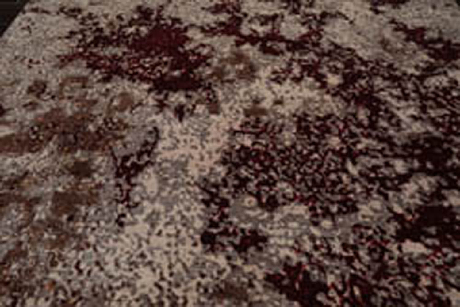 10x14 Brown, Beige, Wine Color Hand Knotted All-Over 100% Wool Modern Oriental Rug