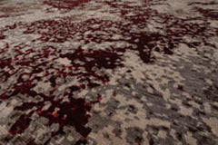 10x14 Brown, Beige, Wine Color Hand Knotted All-Over 100% Wool Modern Oriental Rug