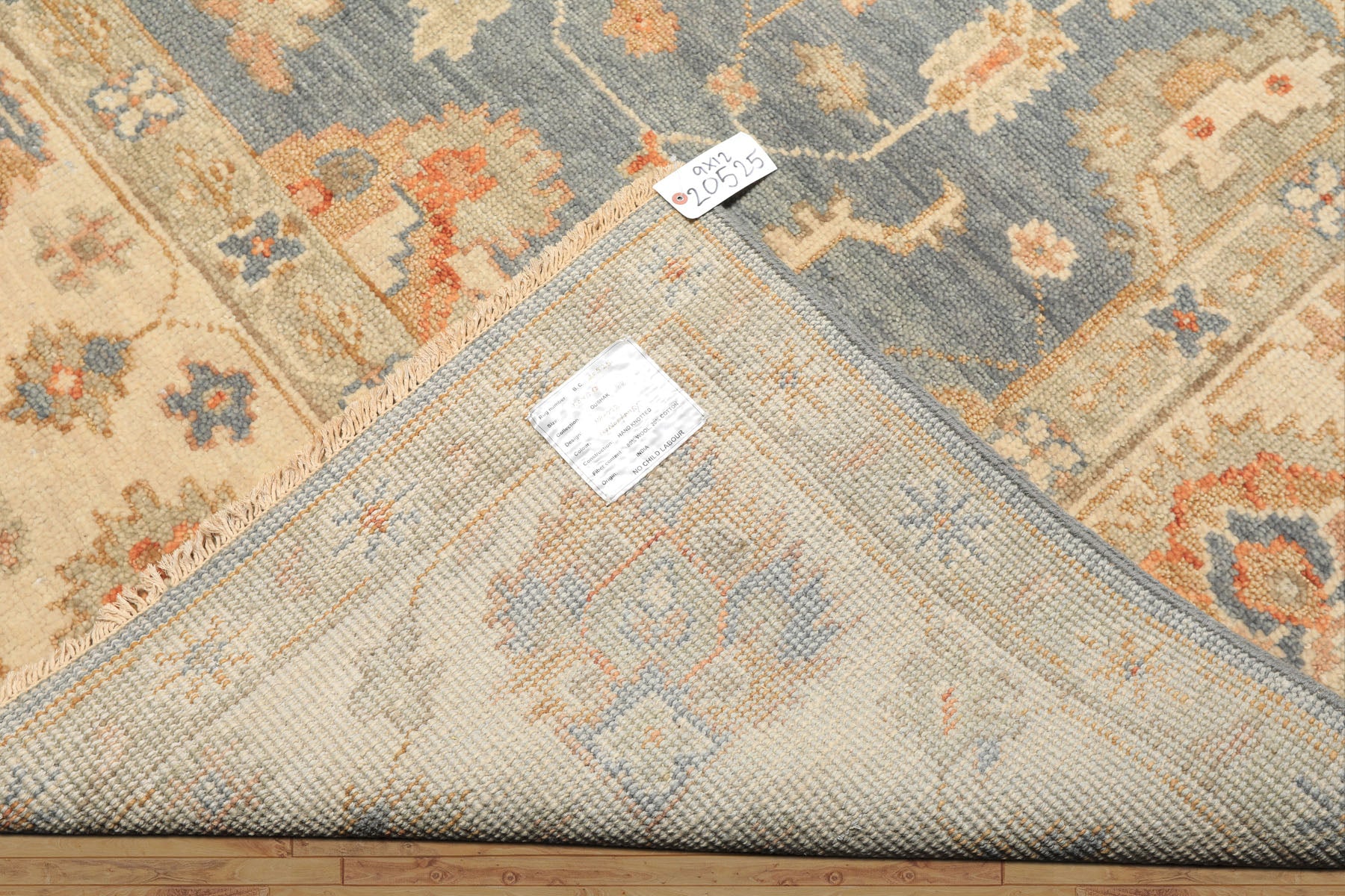 9x12 Beige, Blue, Taupe Color Hand Knotted Tibetan Wool Modern & Contemporary Oriental Rug