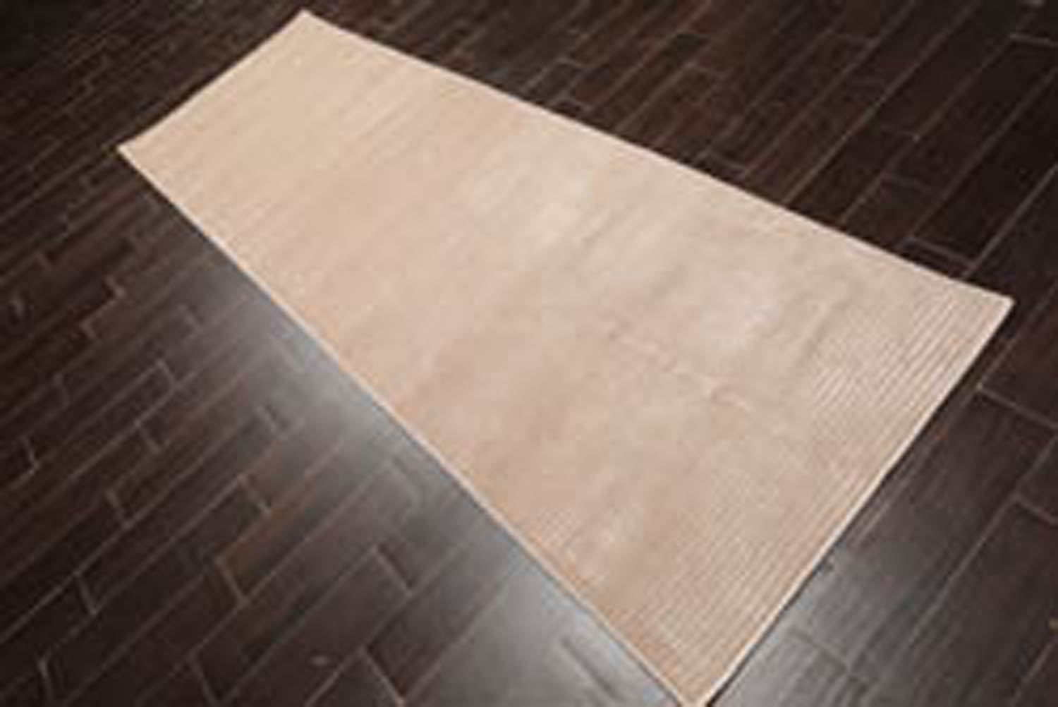Runner Tone on Tone Beige, , Color Hand Knotted All-Over 100% Wool Modern Oriental Rug