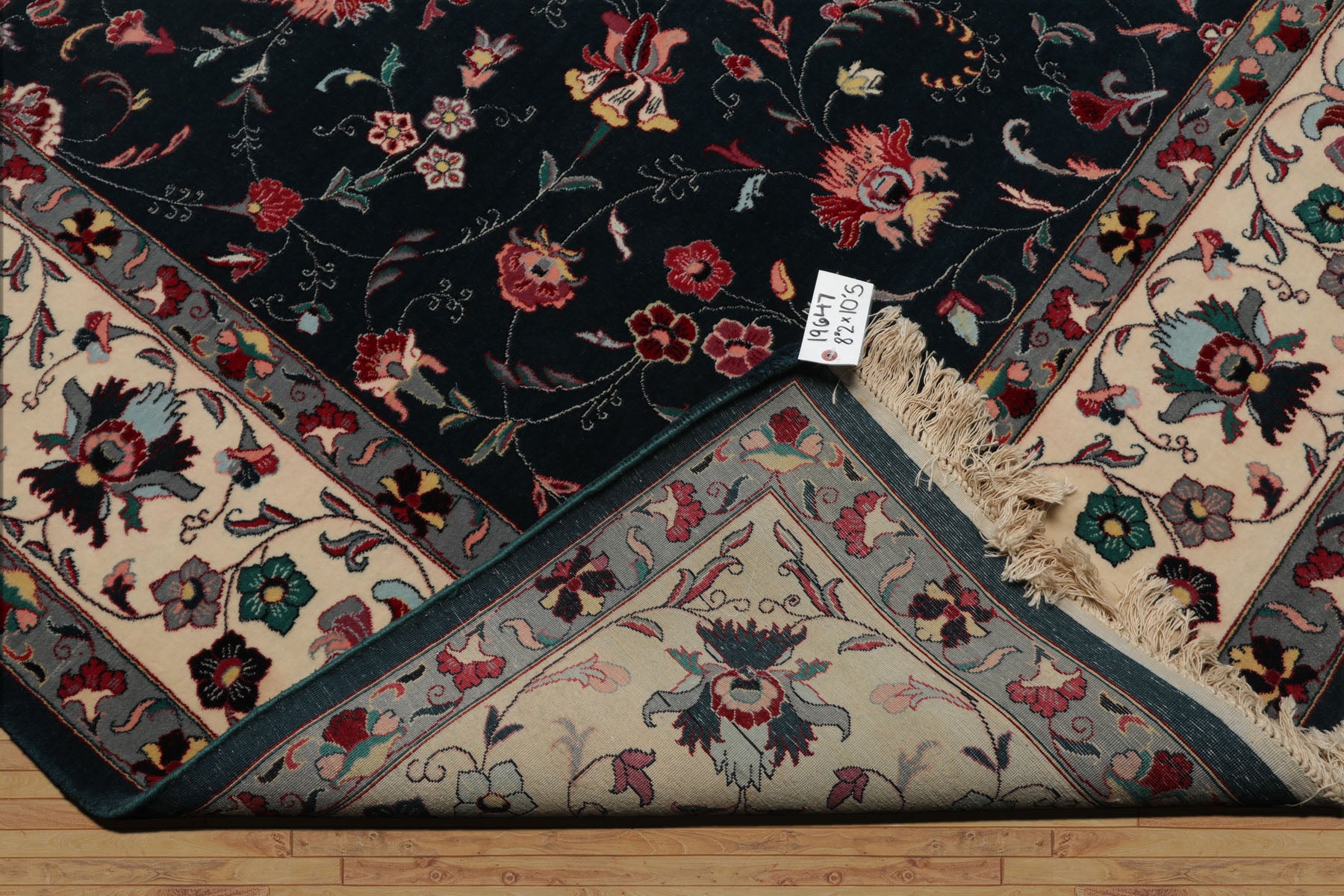 8x10 Teal, Ivory, Pink Color Hand Knotted Pak Persian  Wool Traditional Oriental Rug