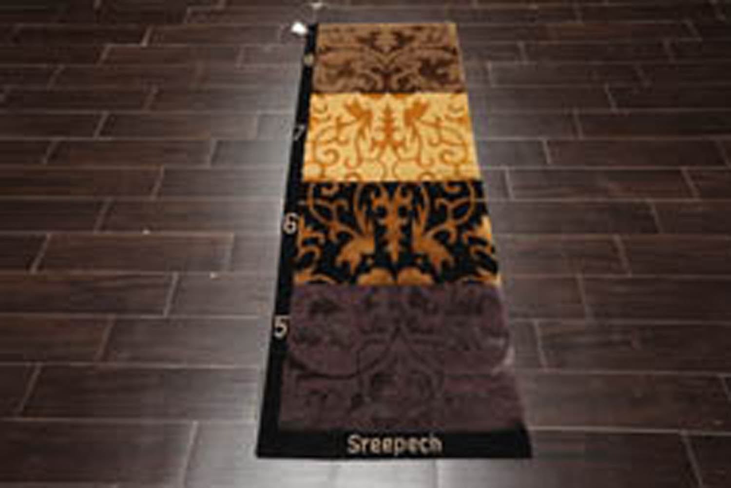 Runner Multicolor, , Color Hand Knotted All-Over Wool||Wool & Silk||100% Wool||Silk Modern Oriental Rug