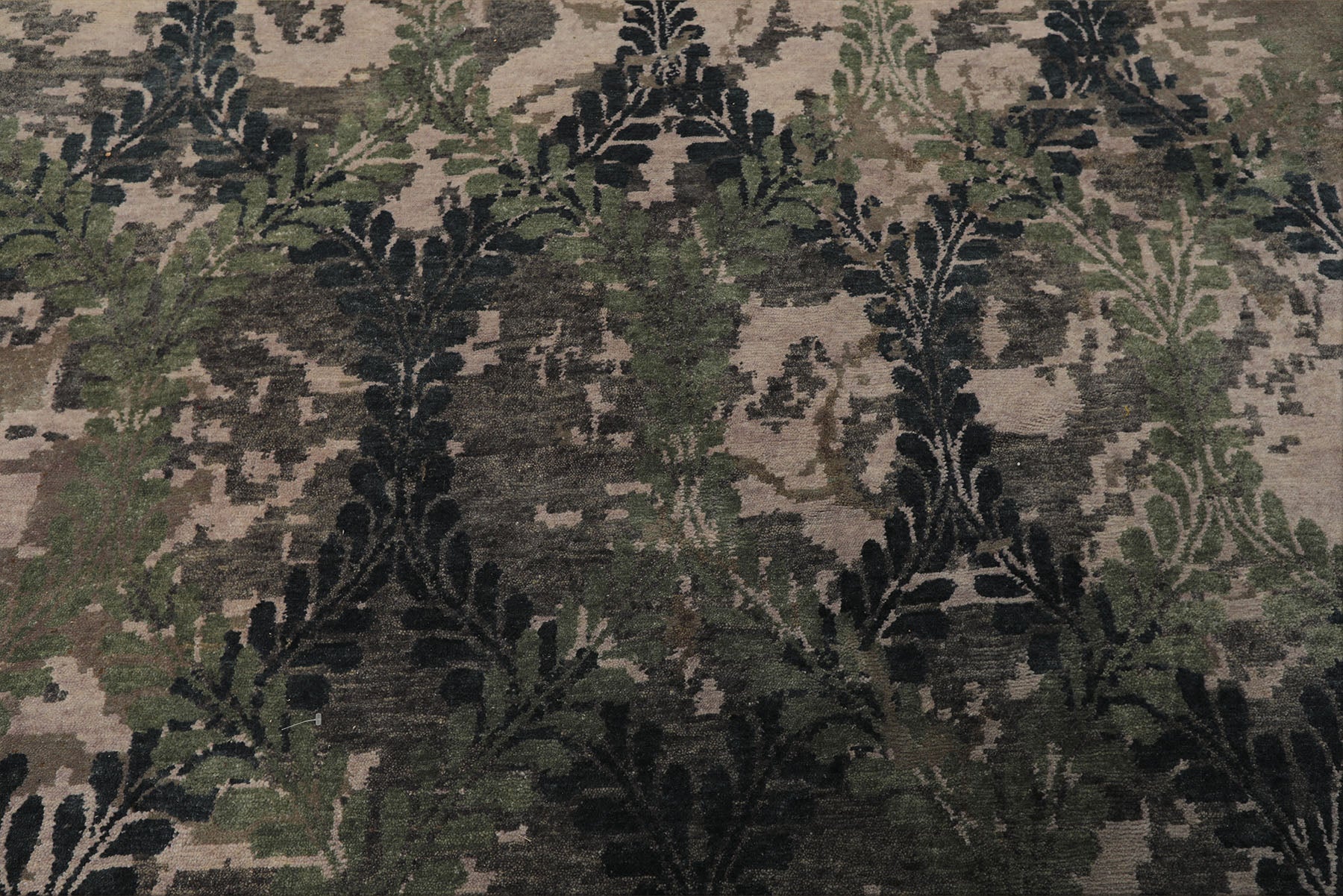 8x10 Taupe, Blue, Gray Color Hand Knotted Tibetan Bamboo Silk Modern Oriental Rug