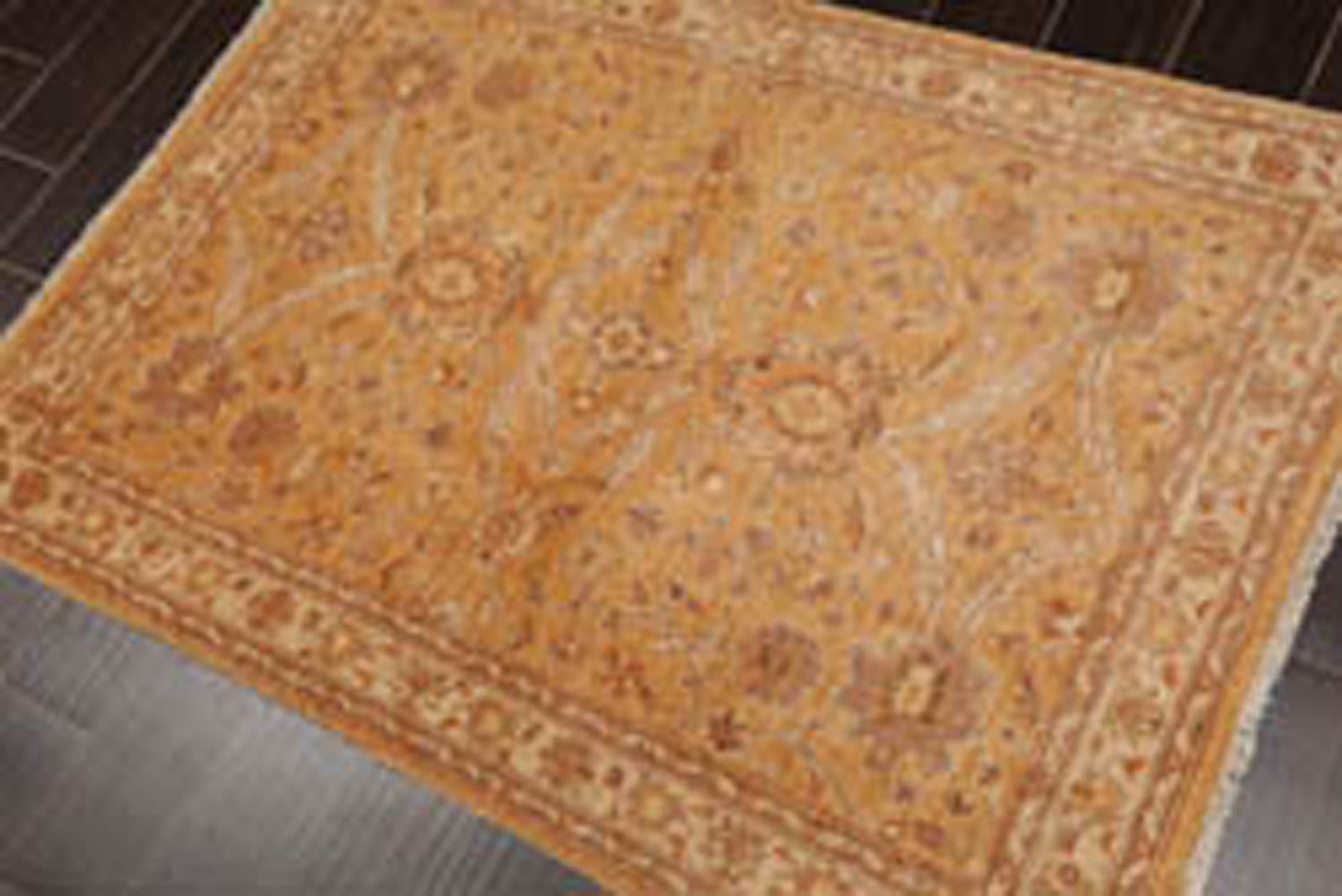 3x5 Caramel, Beige, Taupe Color Hand Knotted All-Over 100% Wool Traditional Oriental Rug