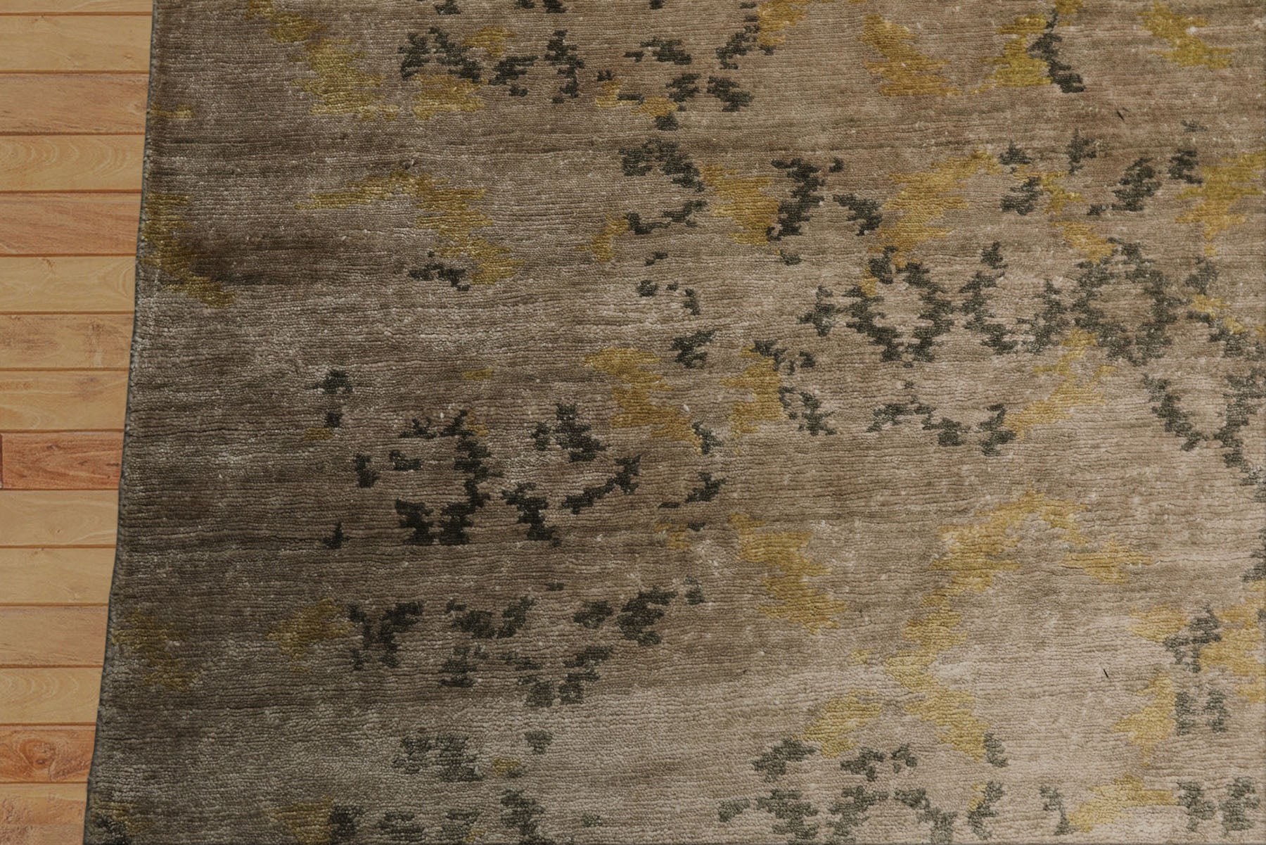 8x10 Taupe, Gray, Gold Color Hand Knotted Sherpa Bamboo Silk Modern Oriental Rug