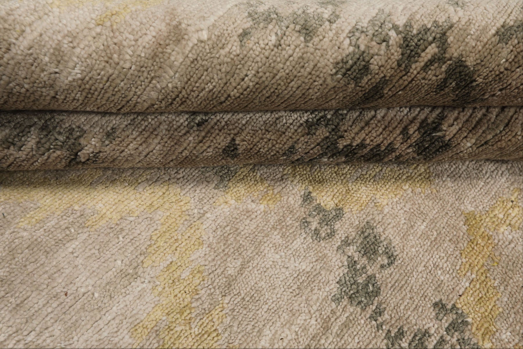 8x10 Taupe, Gray, Gold Color Hand Knotted Sherpa Bamboo Silk Modern Oriental Rug