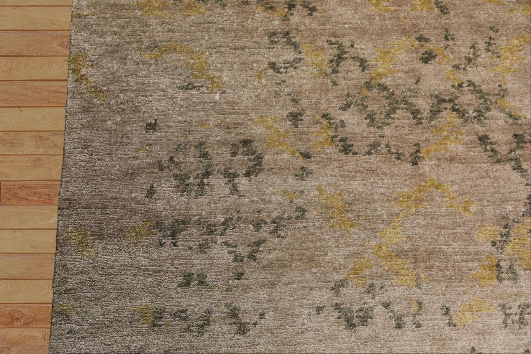 8x10 Taupe, Gray, Gold Color Hand Knotted Sherpa Bamboo Silk Modern Oriental Rug