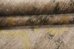 8x10 Taupe, Gray, Gold Color Hand Knotted Sherpa Bamboo Silk Modern Oriental Rug
