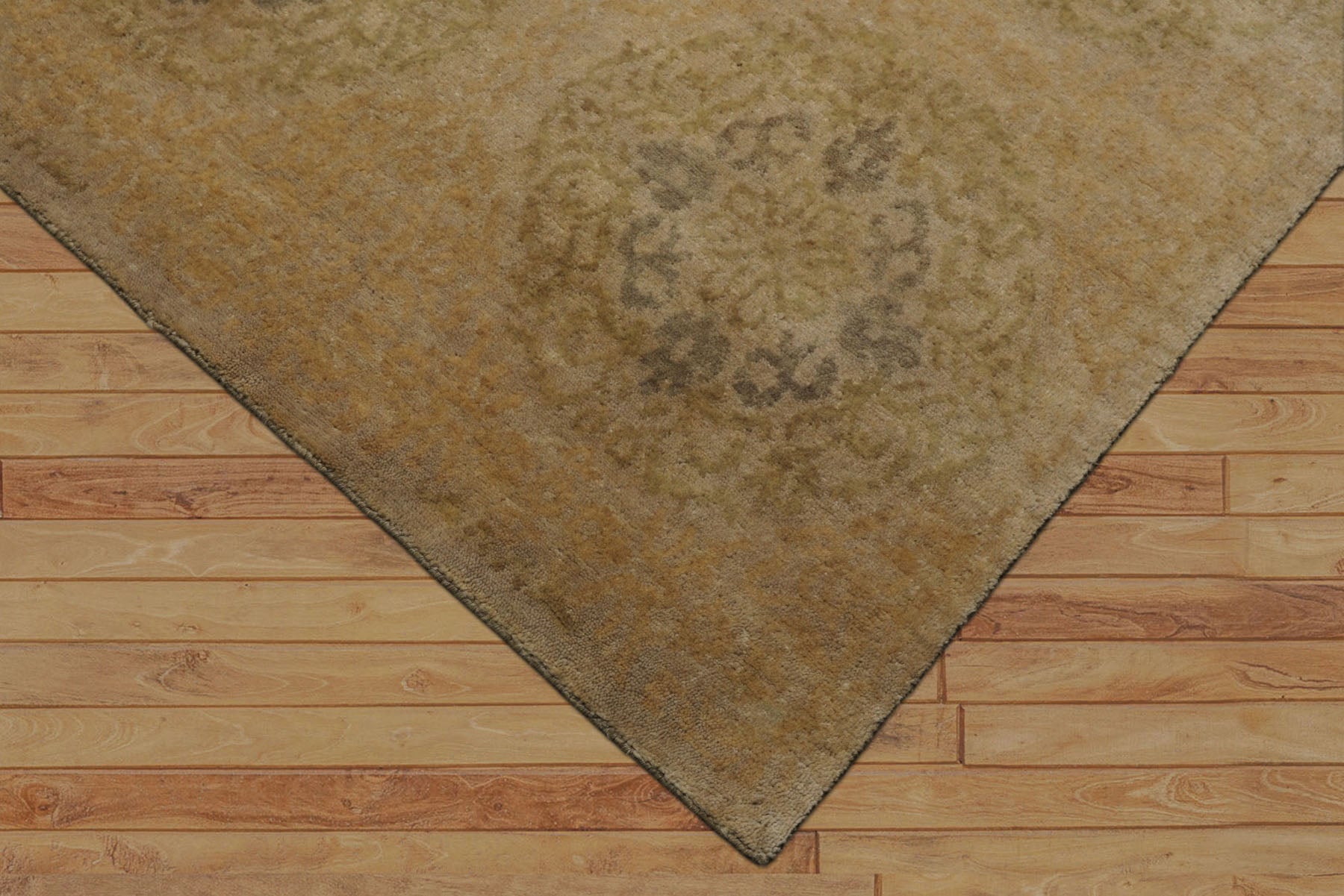 8x10 Beige, Gray, Tan Color Hand Knotted Tibetan Wool Transitional Oriental Rug