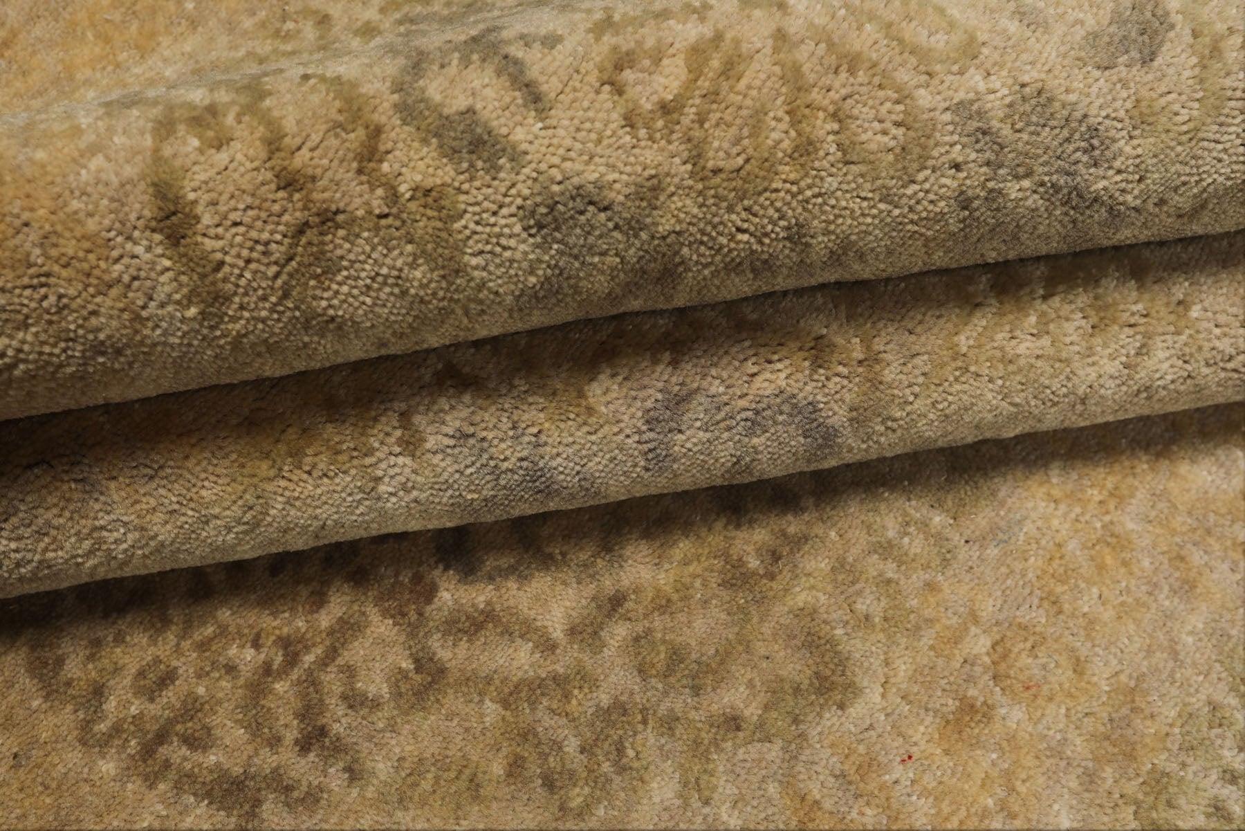 8x10 Beige, Gray, Tan Color Hand Knotted Tibetan Wool Transitional Oriental Rug