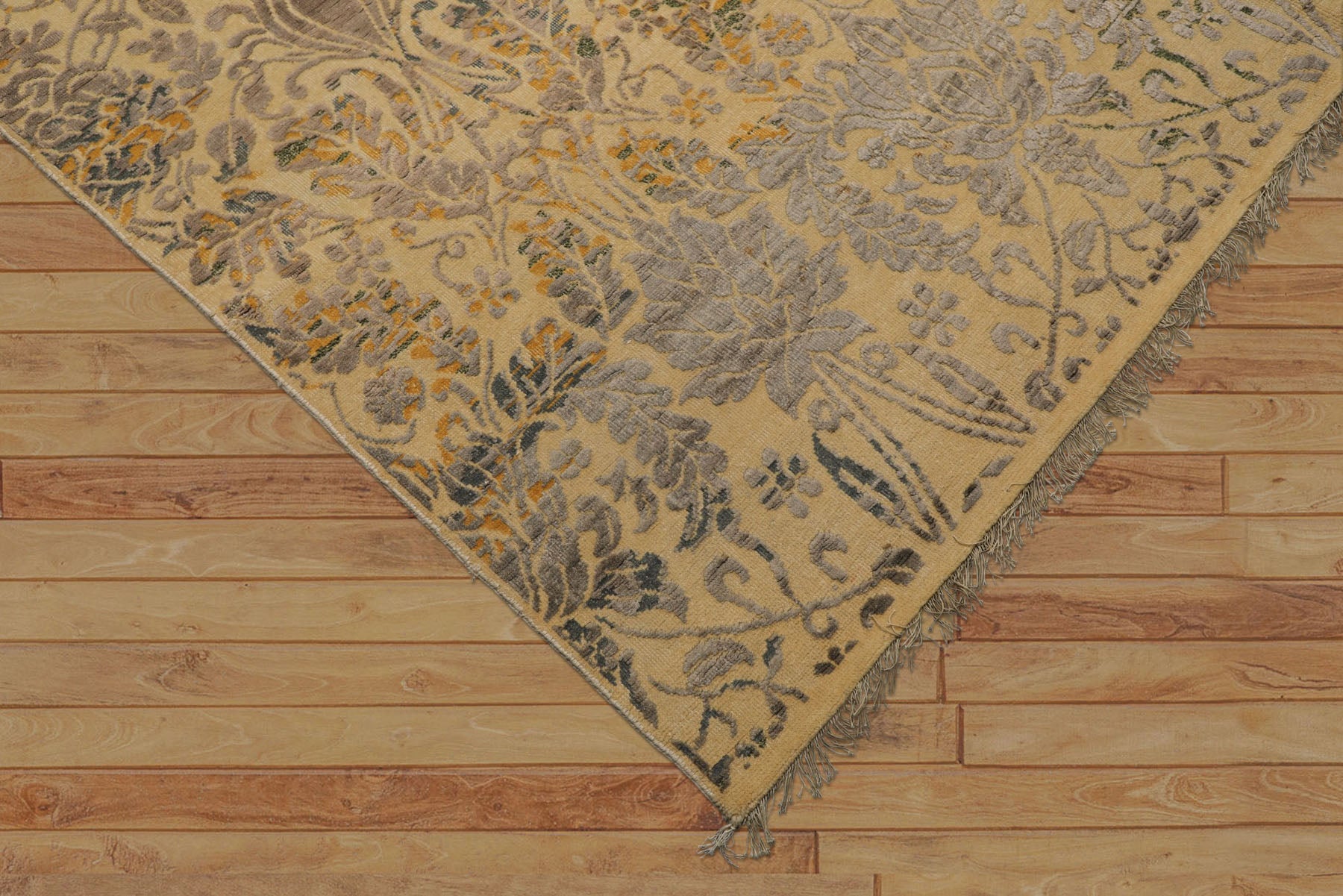 8x10 Beige, Taupe, Gray Color Hand Knotted  Wool Transitional Oriental Rug