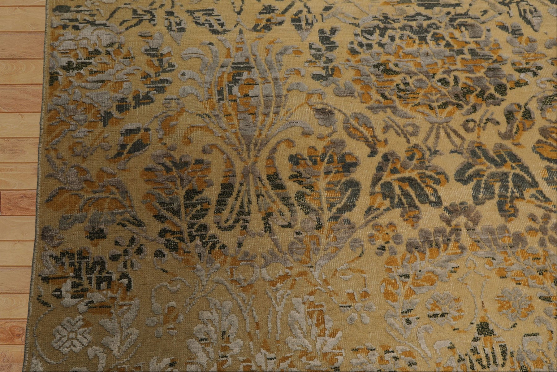 8x10 Beige, Taupe, Gray Color Hand Knotted  Wool Transitional Oriental Rug