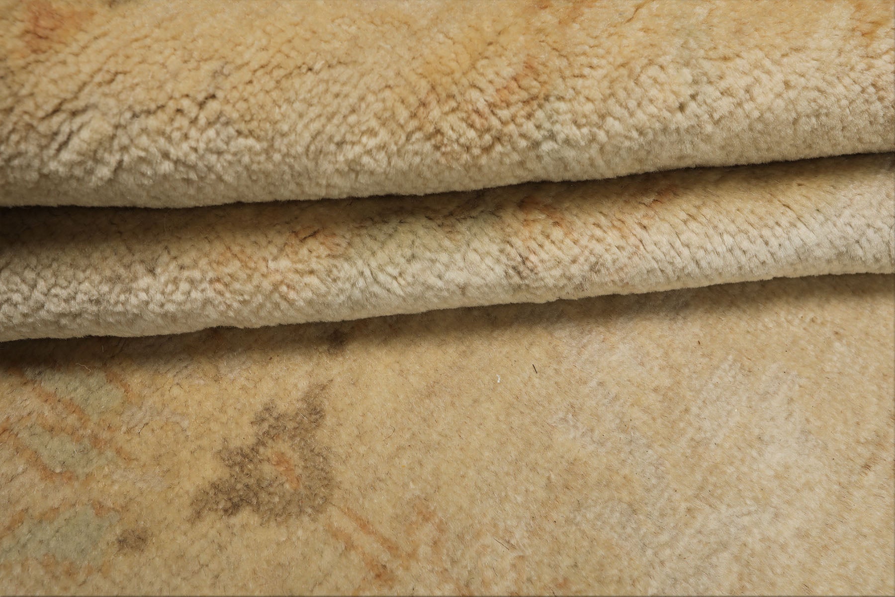9x12 Beige, Tan, Gray Color Hand Knotted Oushak Wool Traditional Oriental Rug