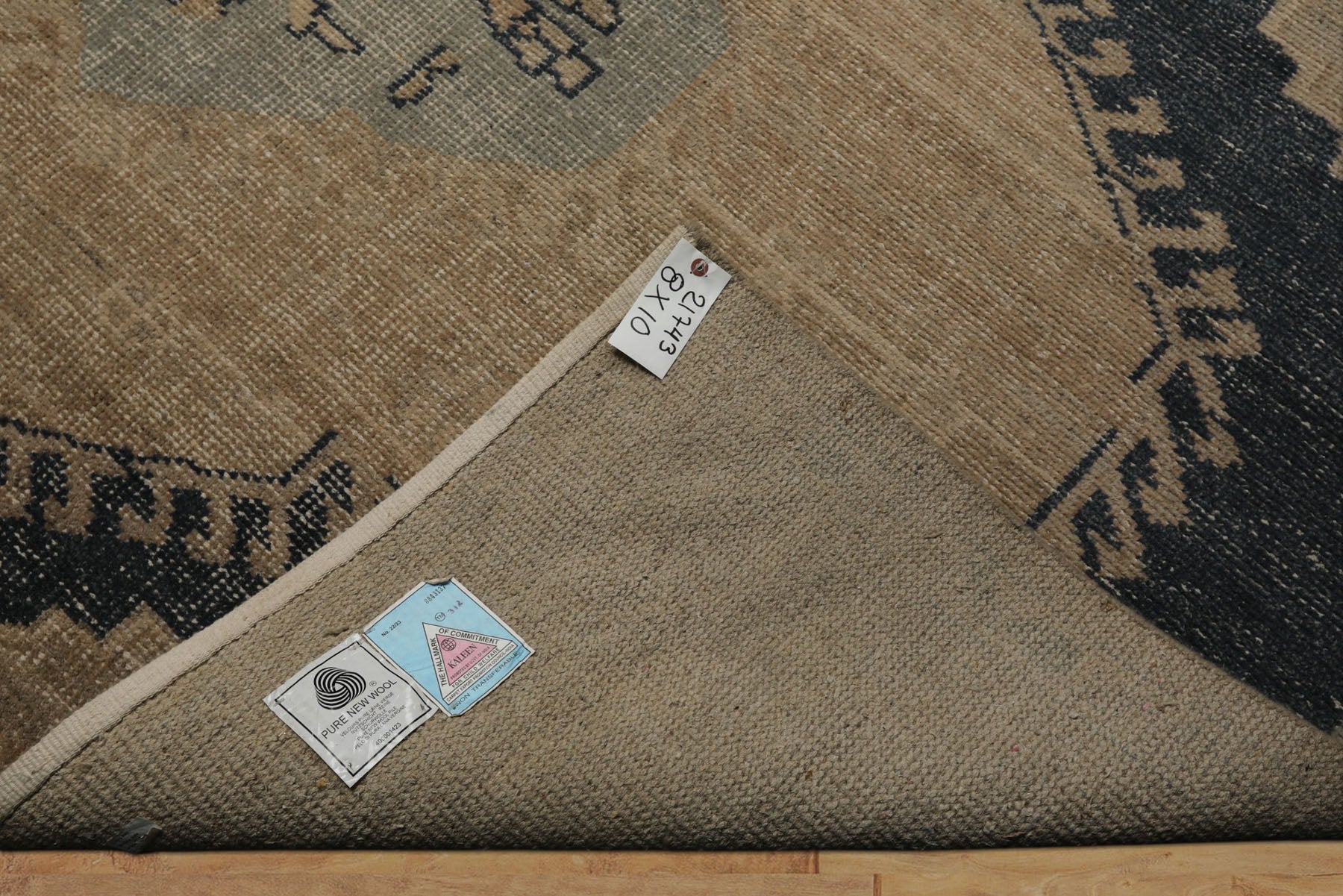8x10 Beige, Taupe, Brown Color Hand Knotted Oushak Wool Traditional Oriental Rug