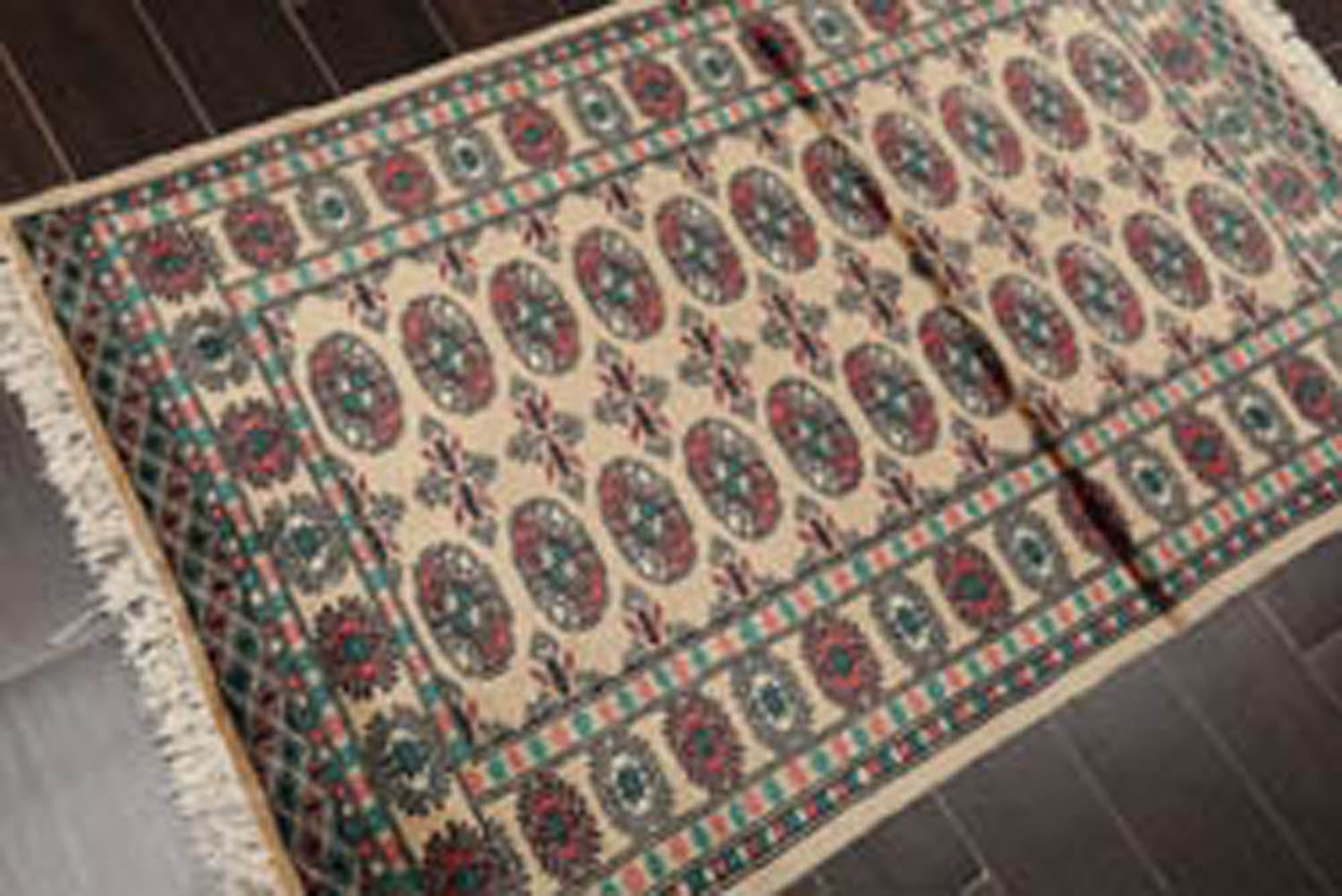3x5 Beige, Turquoise, Rose Color Hand Knotted All-Over 100% Wool Traditional Oriental Rug