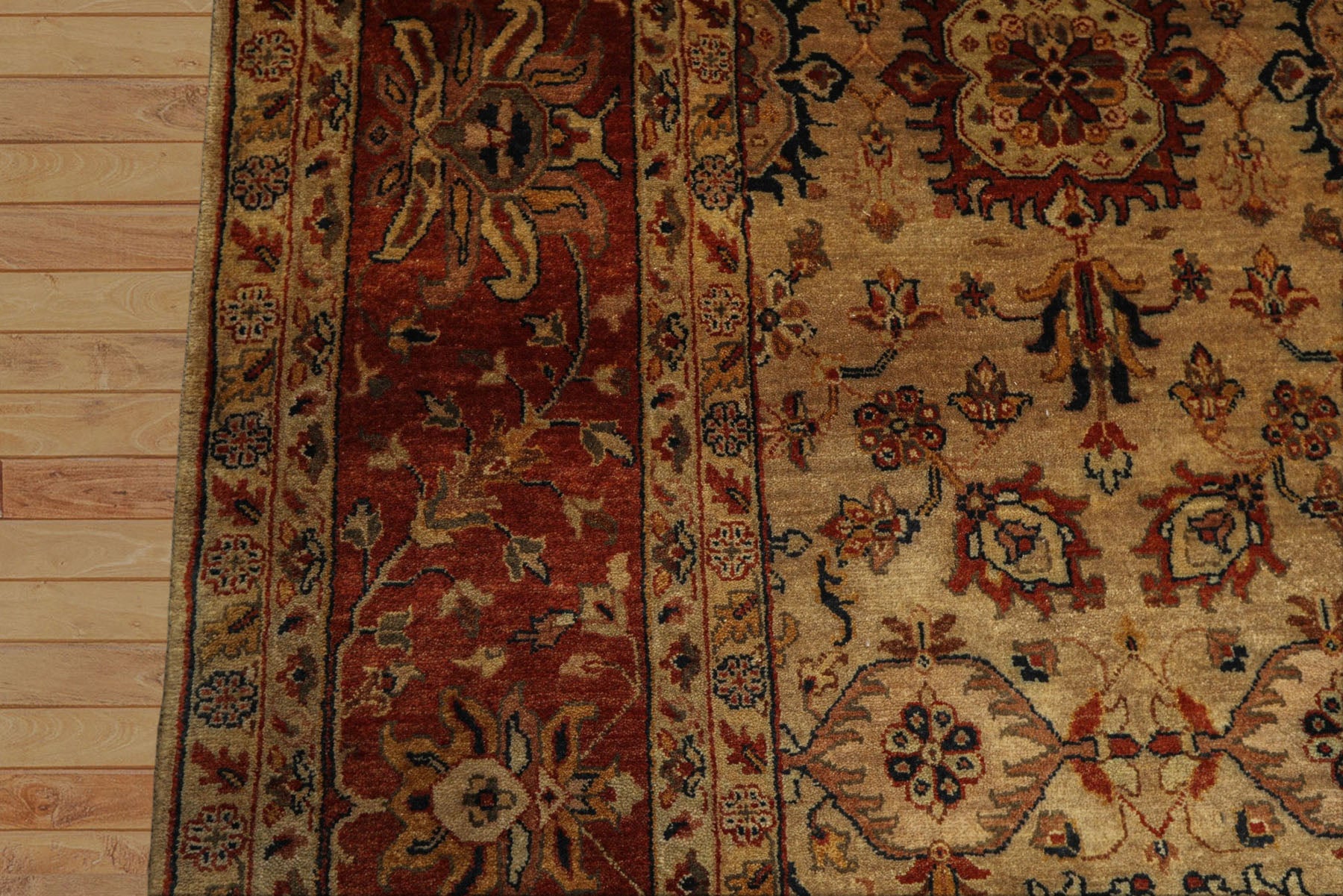 9x12 Brown, Rust, Beige Color Hand Knotted Agra Wool Traditional Oriental Rug